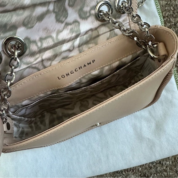 Longchamp Extra-Small Amazone Chain-Strap Leather Shoulder Bag (Nude) - Picture 8 of 10